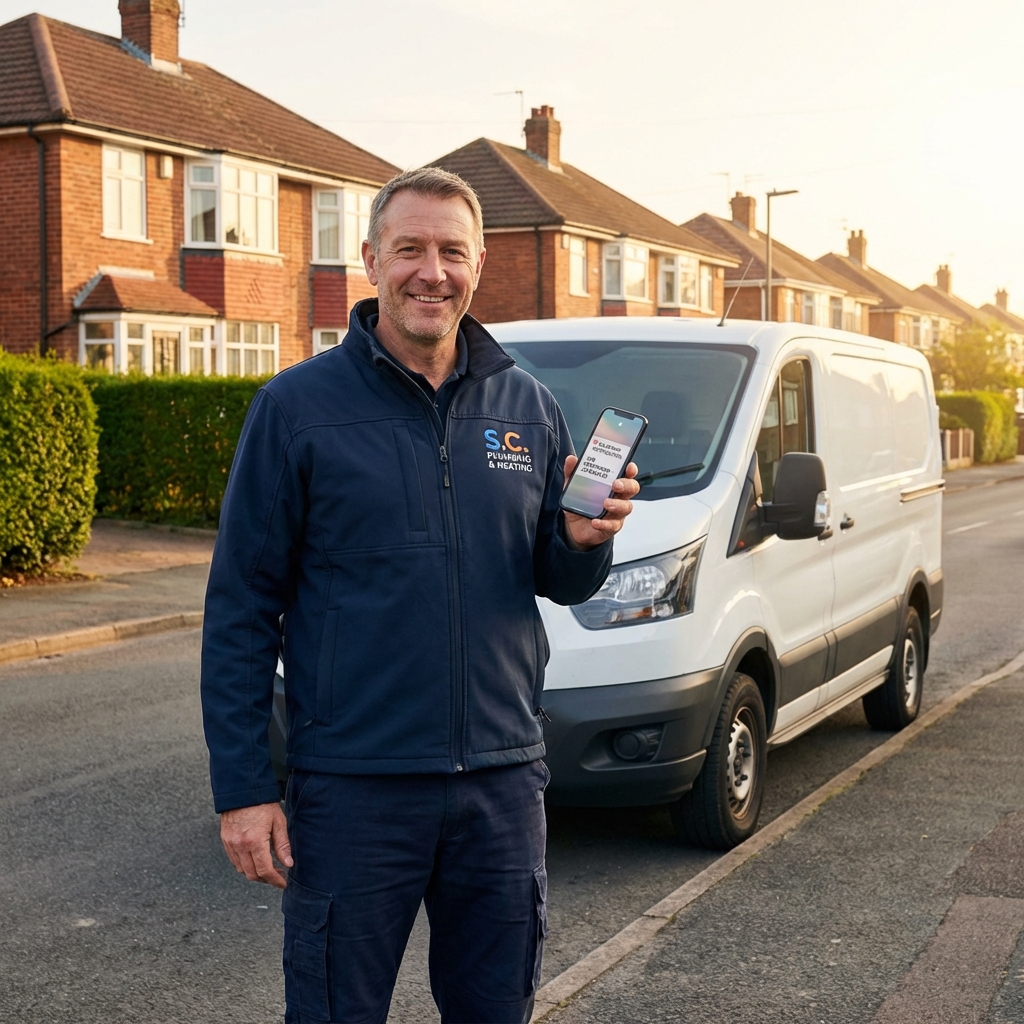 Tradesperson using Callout app on their phone